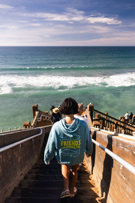 Friends With Fishies Seafoam Hoodie - SurfDurt Sunscreen